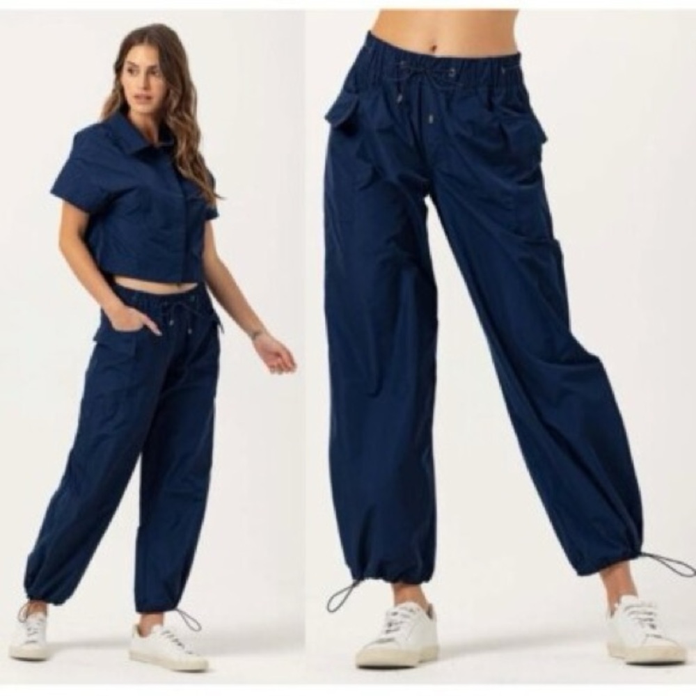 We Are Sundays nylon cargo outfit